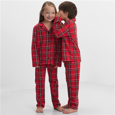 Пижама детская KAFTAN «Клетка» размер 32 (110-116 см)