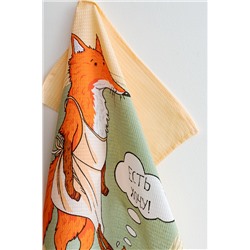 Набор вафельных полотенец Лиса колбаса