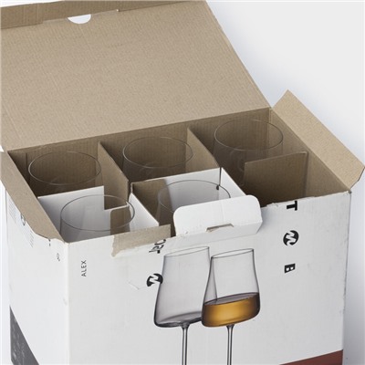 УЦЕНКА Набор стеклянных бокалов для вина «Алекс», 400 мл, 5 шт.