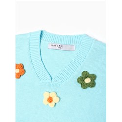 Жилет для девочки KAFTAN «Ромашки», размер 32 (110-116 см), голубой