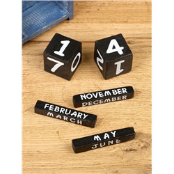 Календарь настольный «Кораблик», 11×5.5×19 см, дерево, синий