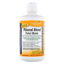 Vital Earth Minerals, Смесь фульвовых и гуминовых минералов, 32 жидкие унции (946 мл)