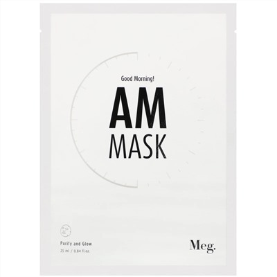Meg Cosmetics, Good Morning AM Mask, 1 Sheet, 0.84 fl oz (25 ml)