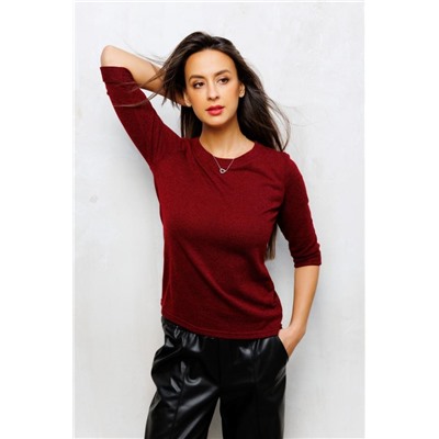 Джемпер трикотажный 333 (Бордовый)