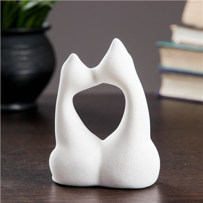 Фигурка керамика «Коты влюбленные», белые, 5×9×11 см