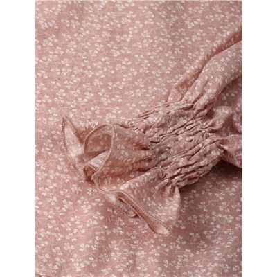 Платье мини женское с рюшами MIST, размер 44, розовое