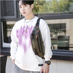 98042-1 син Сумка поясная мужская (41х16х8)