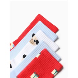 Носки женские новогодние набор 5 пар KAFTAN «Подарочек для тебя», размер 36-39 (23-25 см)