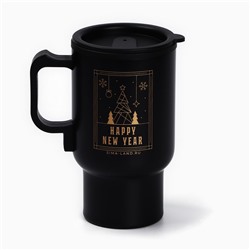 Термокружка Happy New Year, с USB кабелем, 450 мл
