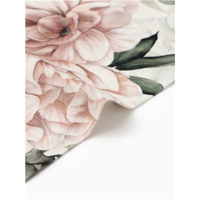 Набор салфеток с декоративными кольцами Этель «Пионы» 40×40 см - 4 шт., 100% хл, саржа