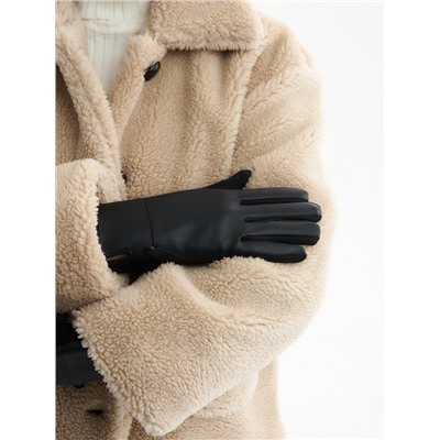 Перчатки женские, безразмерные, без утеплителя, чёрные