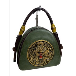 Женская сумка из искусственной кожи, цвет зеленый