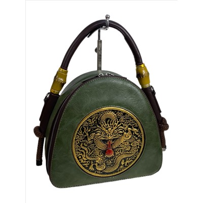 Женская сумка из искусственной кожи, цвет зеленый