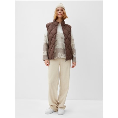 Жилет женский демисезонный на молнии Collorista, кофейный, размер 42