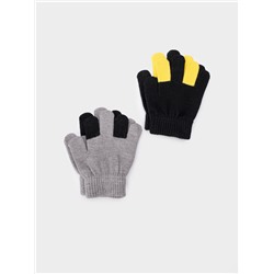 Перчатки детские трикотажные для мальчиков, 2 пары в комплекте