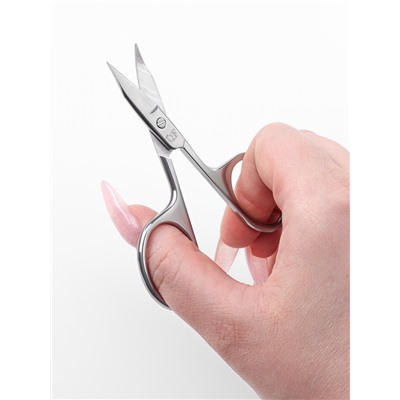 Ножницы маникюрные «Premium», загнутые, широкие, заострённые, 9.5 см, на блистере