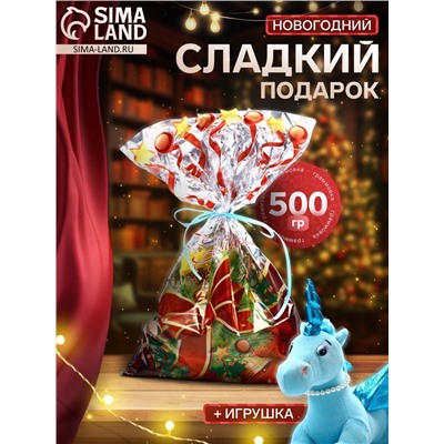 Сладкий новогодний подарок «Восторг», конфеты + игрушка, детский, 500 г