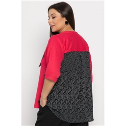 Блуза Федерика (малиново-черная) Б14990-18М