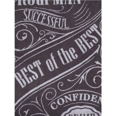 Полотенце махровое «Этель» Real man, 70×130 см, хлопок 100%, серое