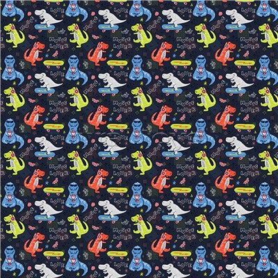 Упаковочная бумага глянц. 70*100см, "Monsters", 80 г/м2, ассорти, 3 дизайна