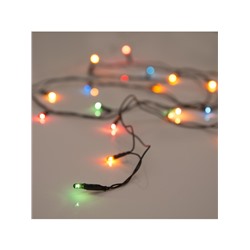 Гирлянда «Нить» 1.2 м, IP20, тёмная нить, 20 ламп, свечение мульти, 220 В