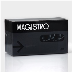 Набор кружек с двойными стенками Magistro «Капучино», 300 мл, 12×9×11 см, 2 шт., стекло, прозрачный