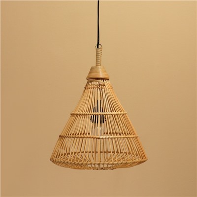 Светильник потолочный из ротанга «Конус», 1×120 Вт, Е27, 30×30×40 см