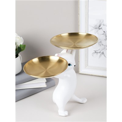 Статуэтка Кошка 25 см / XY603-2 /уп 8/белая