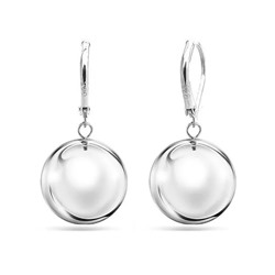 Серьги из серебра без вставки, ТЦС-42
