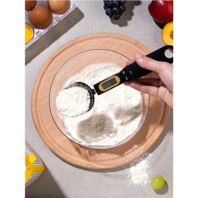 Мерная ложка LV-507, электронная, до 0.5 кг, чёрная