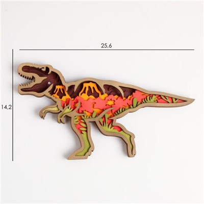 Панно настенное дерево «Тирекс. До нашей эры», декор, 25.6×14.2 см