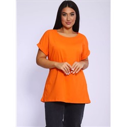 Футболка без рисунка с отворотами на рукавах, хлопок 100%, Арт. 561