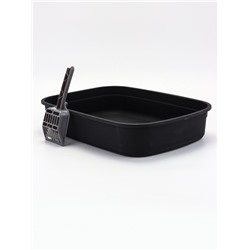 УЦЕНКА Туалет и совок, 50×34×18 см, чёрный