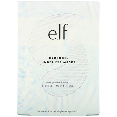 E.L.F., Hydrogel Under Eye Masks, 3 Sets