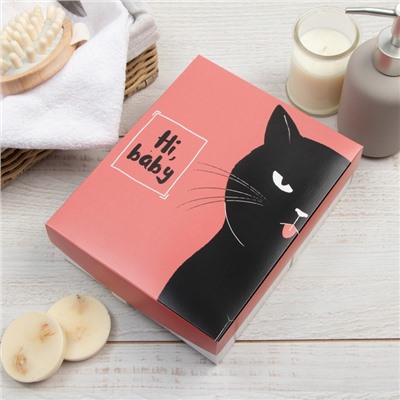 Махровые полотенца «Этель» Hi, baby, 30×30 см - 5 шт., хлопок 100%