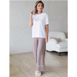 Футболка с принтом свободная эластичная из премиального хлопка