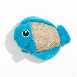 Мягкая игрушка для кошек с кошачьей мятой «Рыбка», голубая