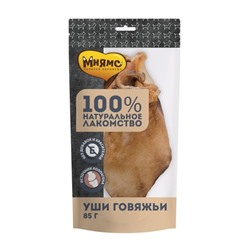 Лакомство «Мнямс» для собак, уши говяжьи, 85 г