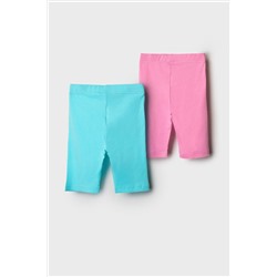 Брюки трикотажные для девочек (легинсы укороченные), 2 пары в комплекте PLAYTODAY, 1240261