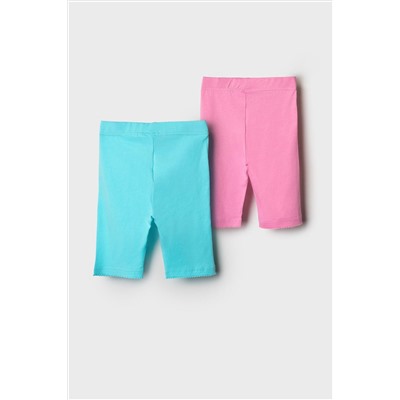 Брюки трикотажные для девочек (легинсы укороченные), 2 пары в комплекте PLAYTODAY, 1240261