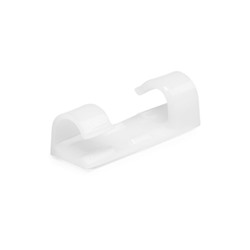 Держатель самоклеящийся для проводов и гирлянд ТУНДРА, 20 шт., белый