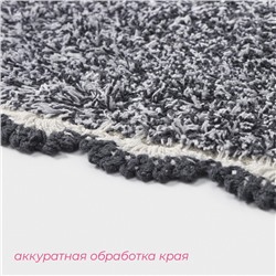 Коврик для дома Доляна «Тэя», 50×80 см, чёрный