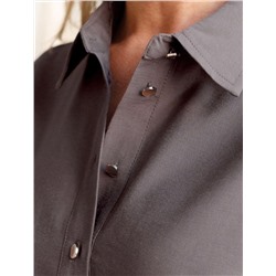 Платье-рубашка с кулиской на талии из плотного лиоцелла