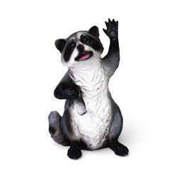 Садовая фигура из полистоуна «Енот-гаишник», 18×16×30 см