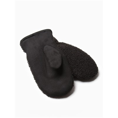 Варежки меховые женские MINAKU 25 см чёрные