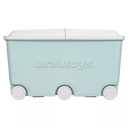 Ящик для игрушек на колесах 685х395х385мм, 66,5л (Светло-голубой)
