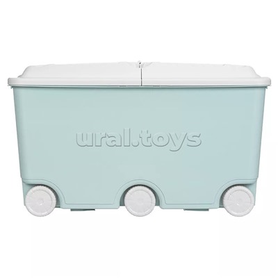 Ящик для игрушек на колесах 685х395х385мм, 66,5л (Светло-голубой)