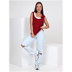 Косметичка - майка бордо