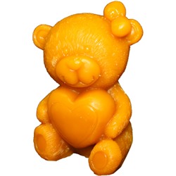 Свеча восковая "Медвежонок с сердцем" 9 см 104 гр.