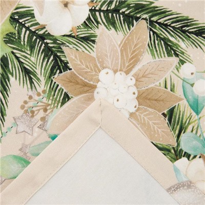 Скатерть новогодняя «Этель» Beautiful Christmas, 149×220 см с ГМВО, хлопок 100%, 190 г/м²